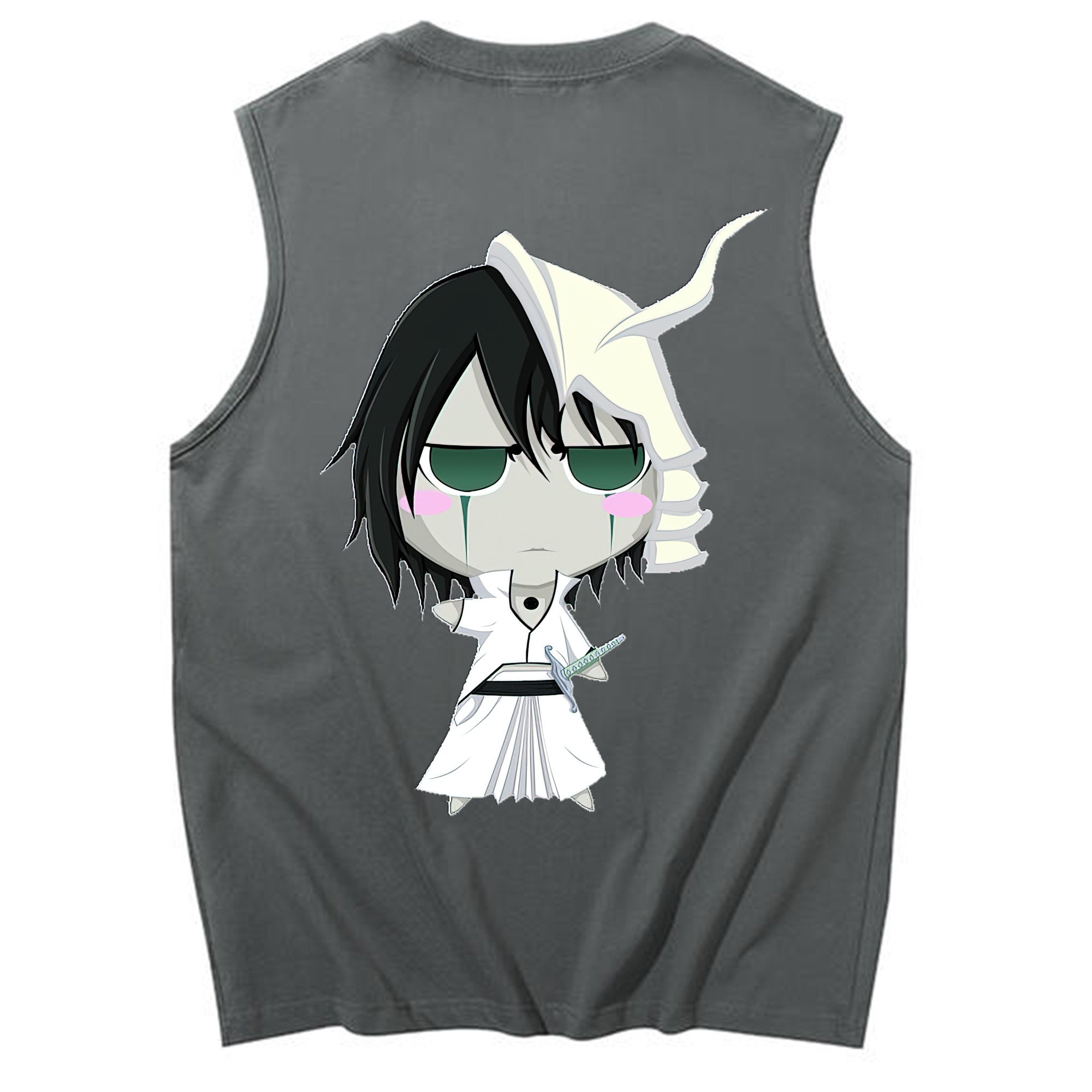 （画像用） ブリーチ ウルキオラ·シファー BLEACH Ulquiorra cifer コットン100％タンクトップ（背面プリント）